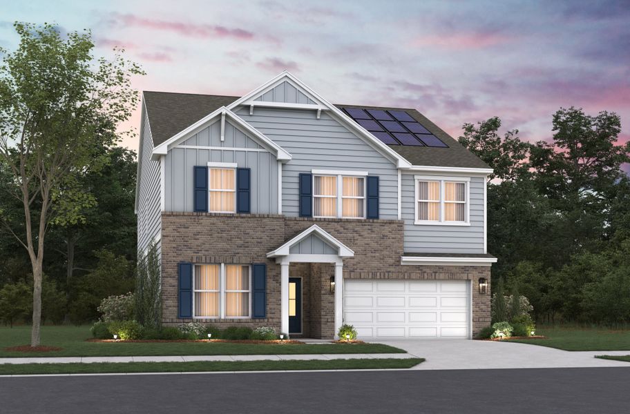 Representative exterior photo of a completed home built from the Tucker Ii by Beazer Homes in Wisteria at GreenHouse, Marietta, GA (Image 2).