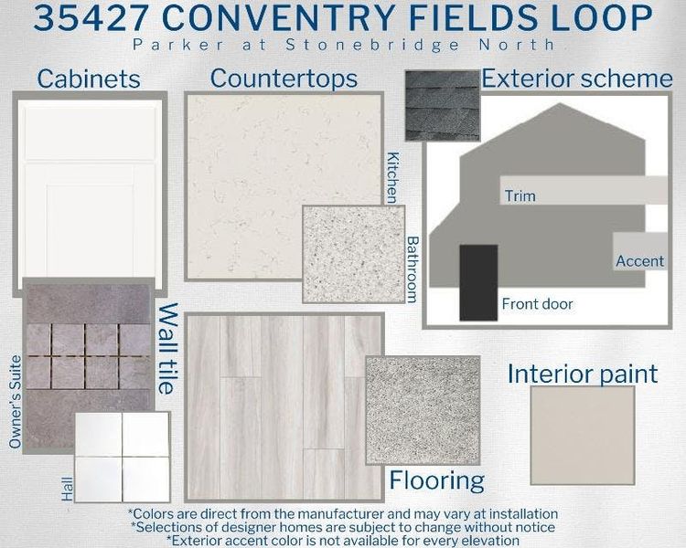 Parker - Colors for this home