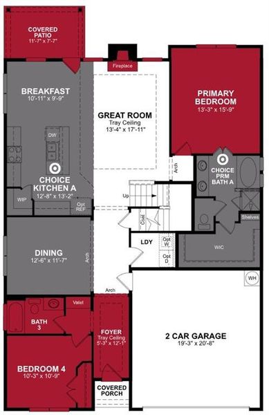 Beazer Homes Spiritas Ranch Avalon floorplan.