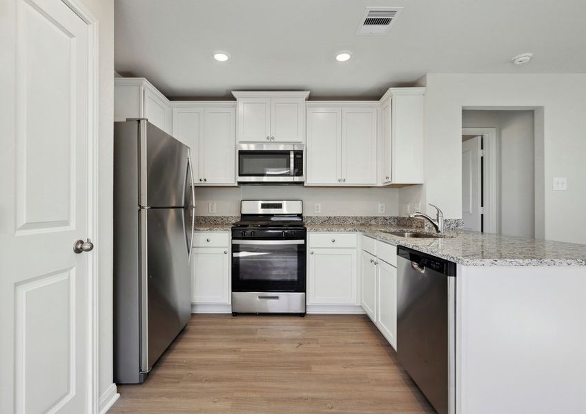 Chef-ready kitchen with granite countertops Chef-ready kitchen with granite countertops