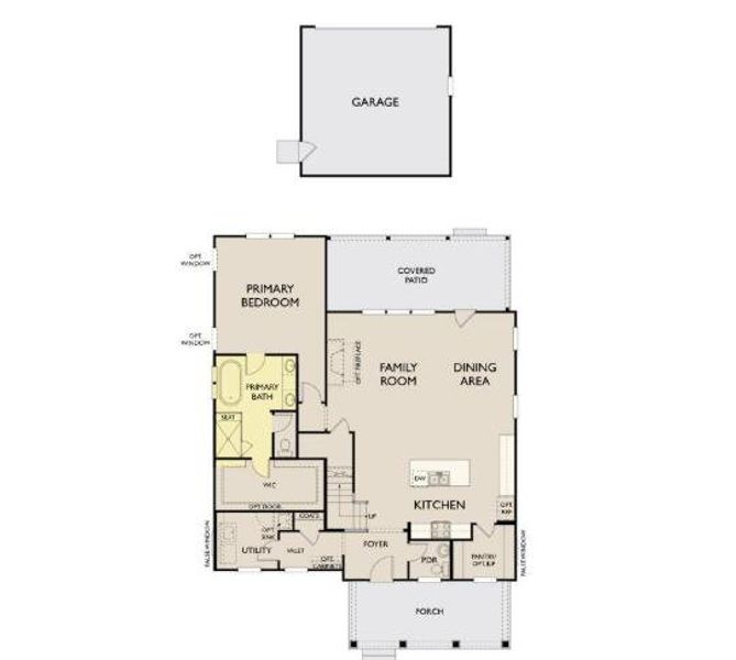 2D floor plan layout of this home in Midtown at Nexton, Summerville, SC (Image 4).