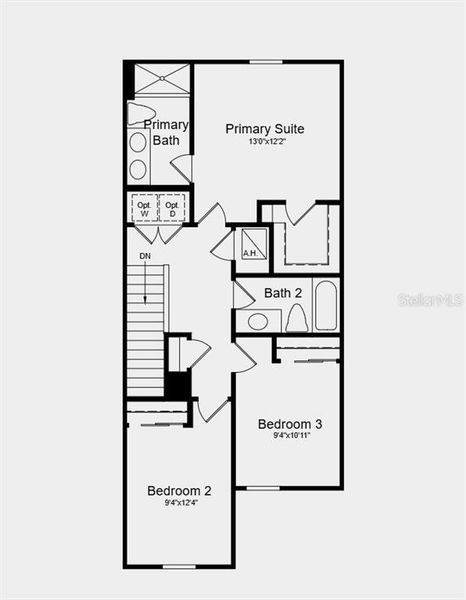 2D floor plan layout of this home in Firethorn, Parrish, FL (Image 3).