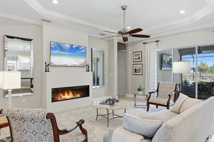 Furnished interior view inside a new home in Esplanade at Azario Lakewood Ranch, Bradenton (Image 30).
