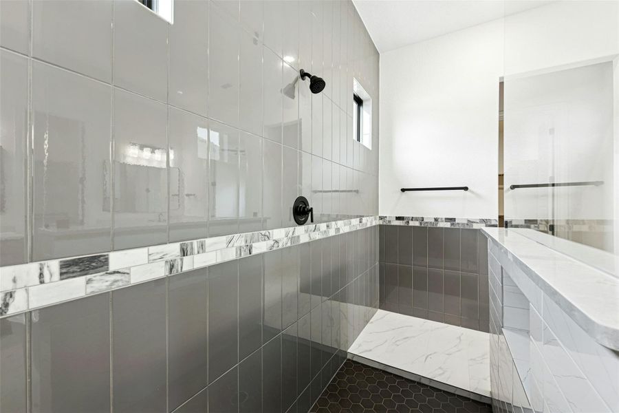 Full bathroom with a walk in shower