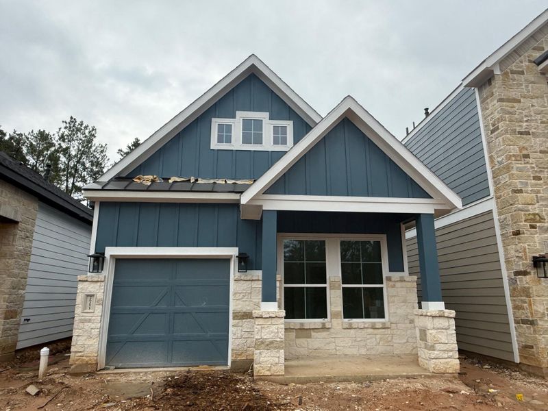 Front exterior of a new home in Kresston, Montgomery, TX, highlighting curb appeal (Image 2).
