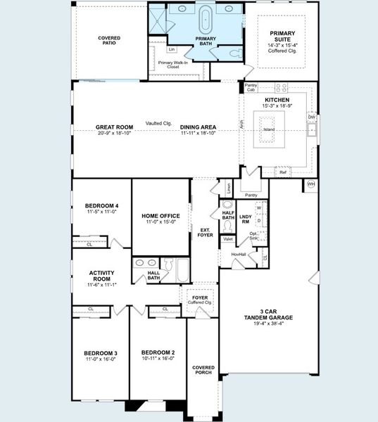 2D floor plan layout of this home in Edgewood Estates, San Tan Valley, AZ (Image 3). 2D floor plan layout of this home in Edgewood Estates, San Tan Valley, AZ (Image 3).