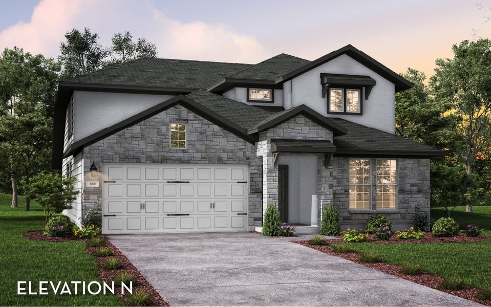 Representative exterior photo of a completed home built from the Yuma by CastleRock Communities in Newport, Crosby, TX (Image 45).