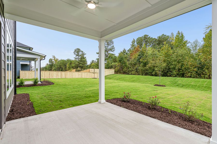 Exterior details and patio area of a home in Serenity - The Cottage Collection, Fuquay Varina (Image 4).