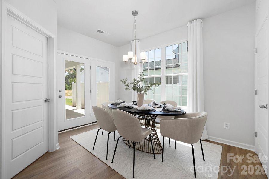 Furnished interior view inside a new home in Edgewood Preserve, Huntersville (Image 14).