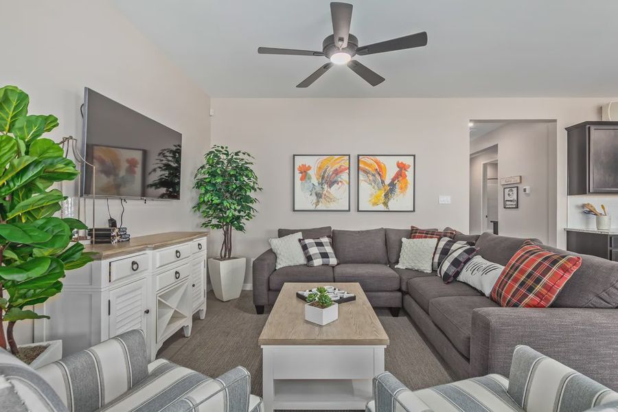Representative furnished interior of a home built from the 1603 by Elliott Homes in Acacia at Santana, Yuma (Image 7).