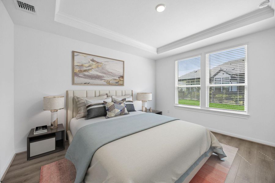 Furnished interior view inside a new home in Del Webb in Chambers Creek, Willis (Image 9).