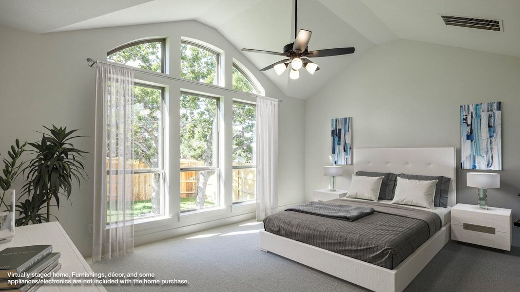 Furnished interior view inside a new home in Parkside On The River West 60', Georgetown (Image 6).
