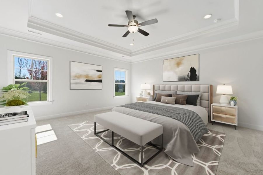 Representative furnished interior of a home built from the Cosmopolitan by Keystone Homes NC in Weybridge, Burlington (Image 57). Representative furnished interior of a home built from the Cosmopolitan by Keystone Homes NC in Weybridge, Burlington (Image 57).