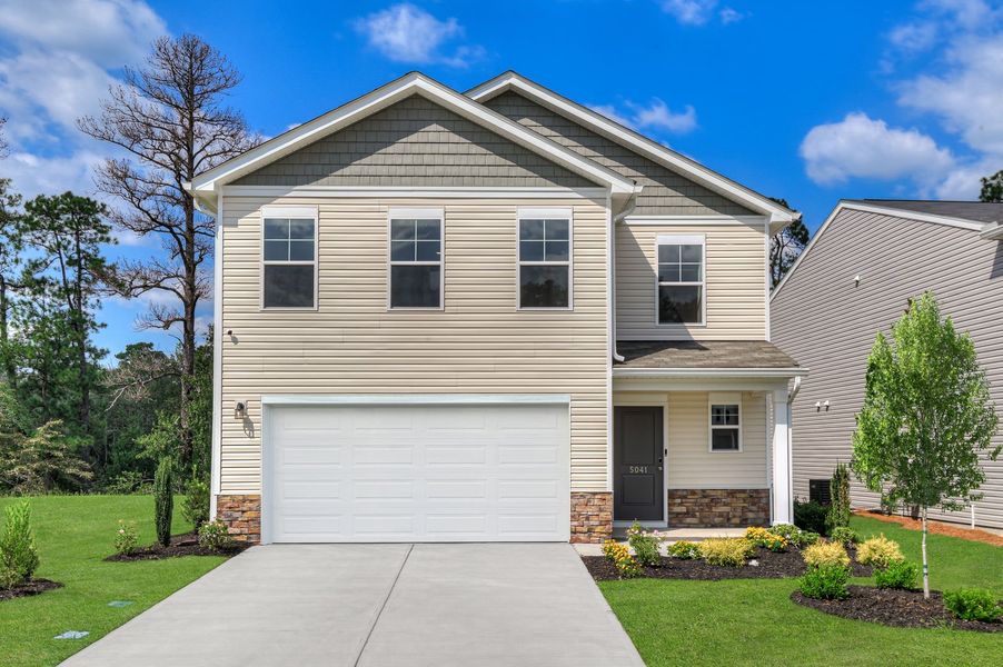 Representative exterior photo of a completed home built from the Frazier by Stanley Martin Homes in Essence at Bent Creek Village, Thomson, GA (Image 66). Representative exterior photo of a completed home built from the Frazier by Stanley Martin Homes in Essence at Bent Creek Village, Thomson, GA (Image 66).