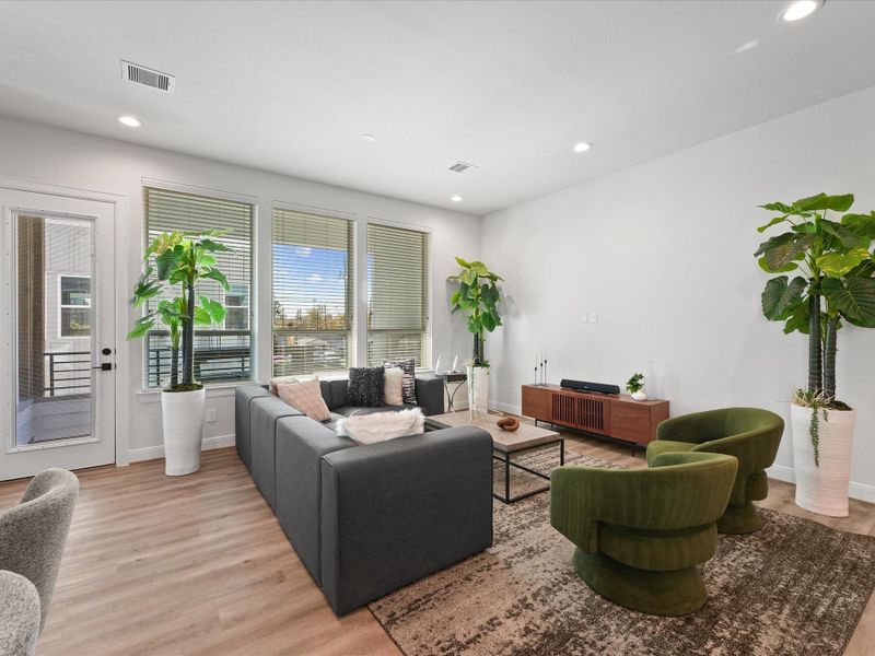 Furnished interior view inside a new home in Reserve At Oak Forest, Houston (Image 10).