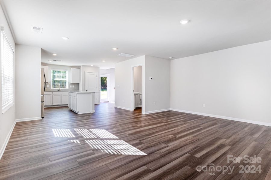 Spacious Family Room Open to Kitchen