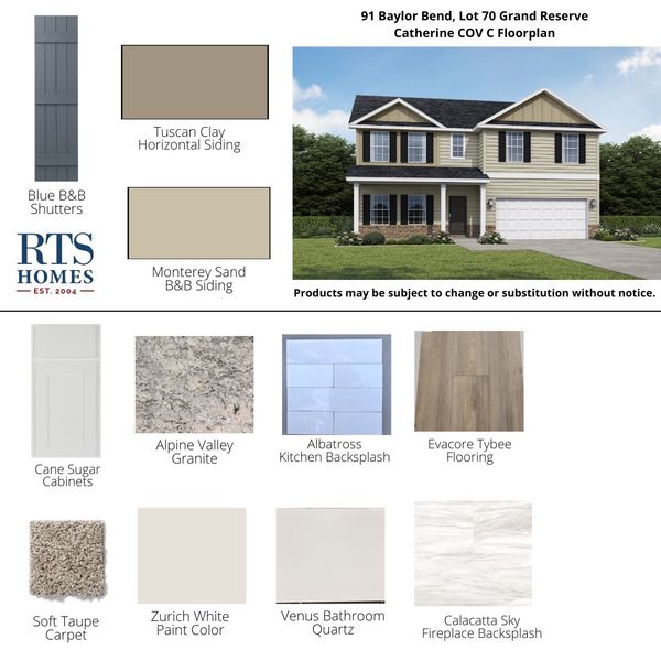 2D floor plan layout of this home in Grand Reserve, Hinesville, GA (Image 4).