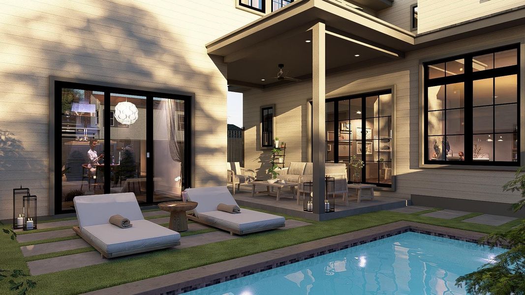 Exterior details and patio area of a home in , Austin (Image 4).