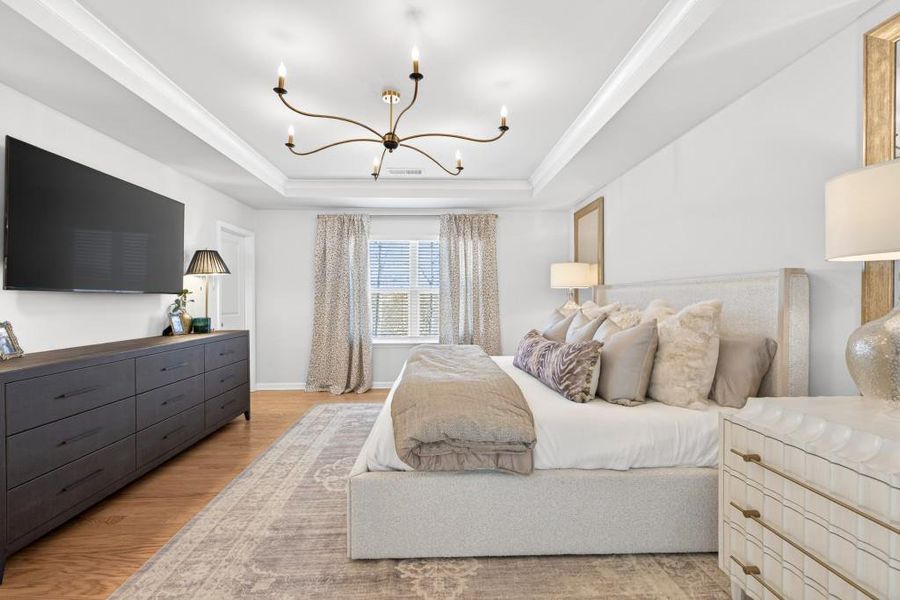 Furnished interior view inside a new home in Reunion, Flowery Branch (Image 54).