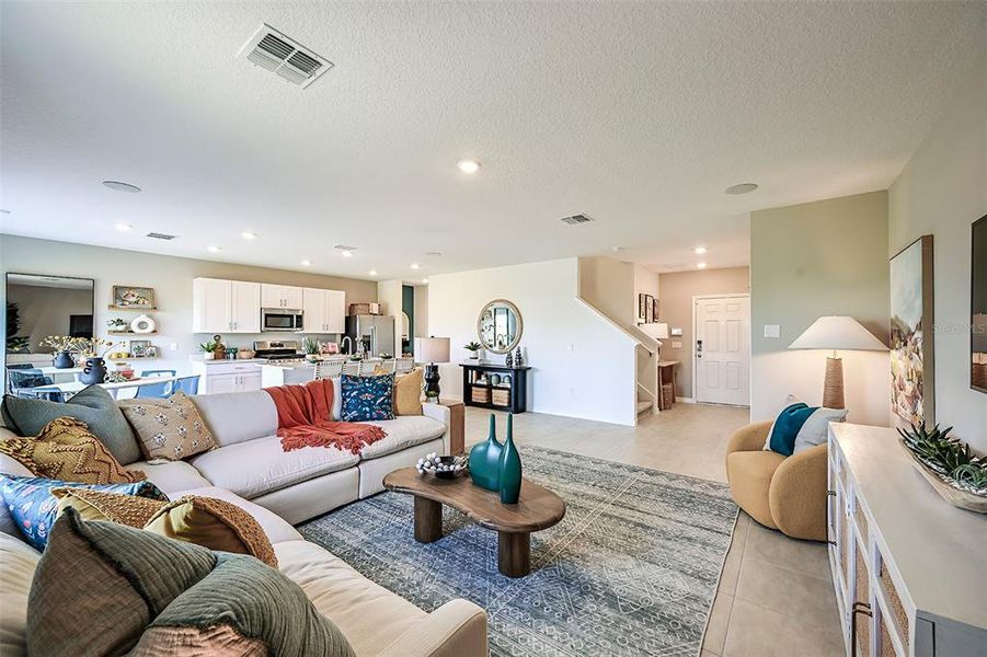 Furnished interior view inside a new home in Waterstone, Groveland (Image 16). Furnished interior view inside a new home in Waterstone, Groveland (Image 16).