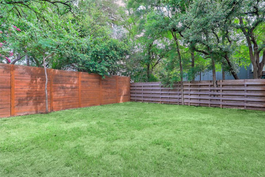 View of fenced backyard View of fenced backyard