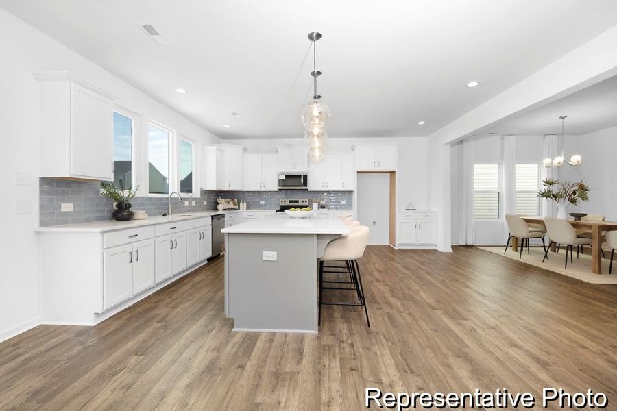 Furnished interior view inside a new home in Wheatfield Estates, Statesville (Image 3).