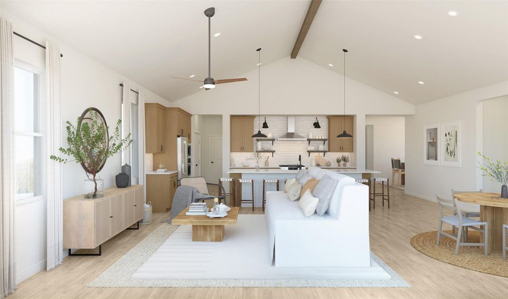 Open great room (*Artist rendering used for illustration purposes only.)