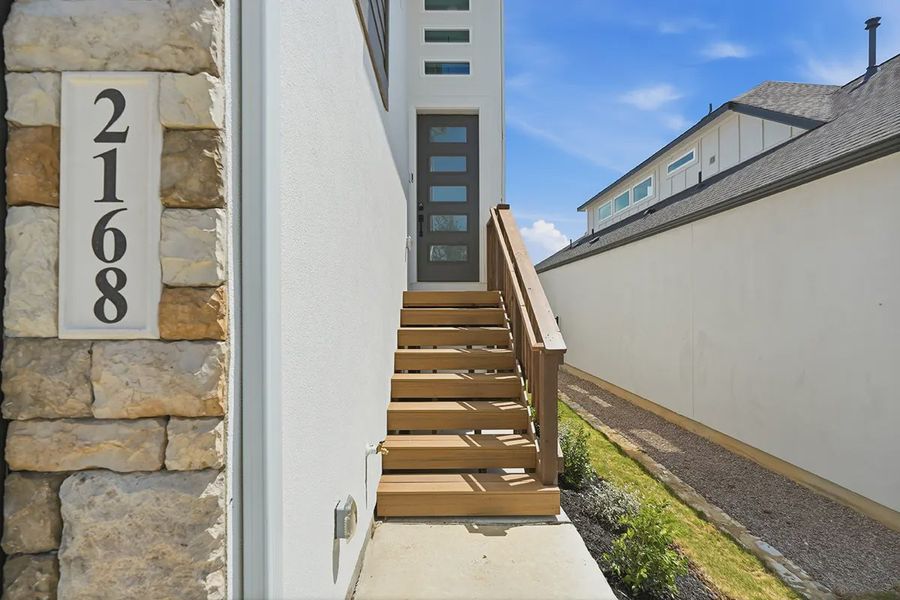 Representative exterior details of a home built from the Athena by Chesmar Homes in Prominence Urban, San Antonio (Image 3).