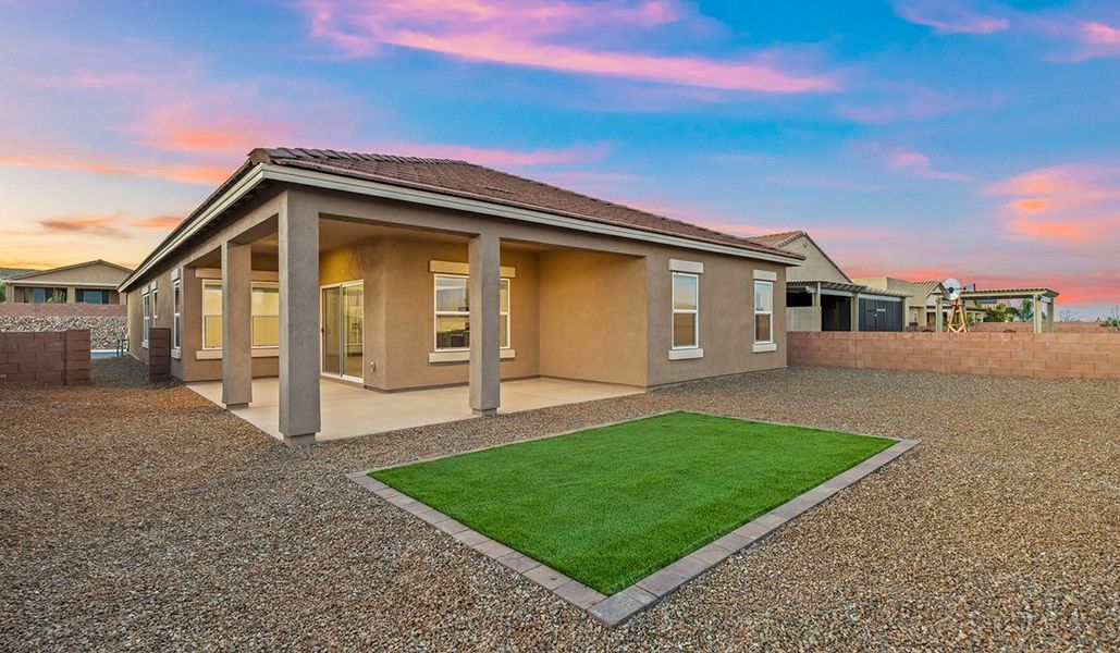 Exterior details and patio area of a home in Solterra, Green Valley (Image 3).