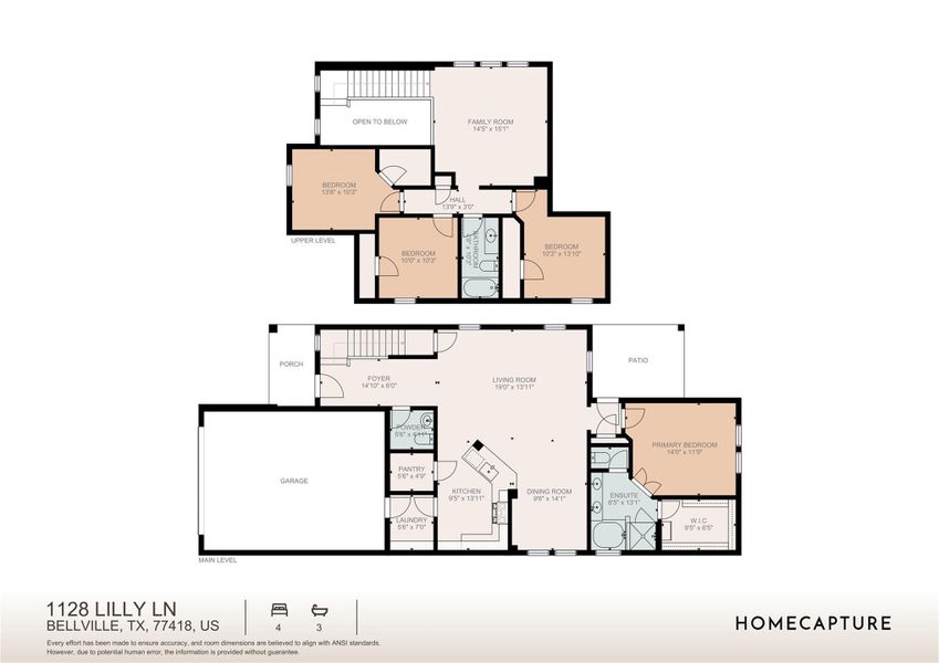 2D floor plan layout of this home in Bluebonnet Village, Bellville, TX (Image 4). 2D floor plan layout of this home in Bluebonnet Village, Bellville, TX (Image 4).