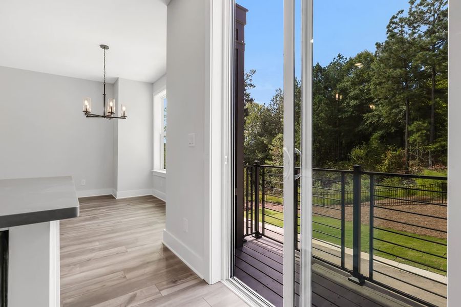 Exterior details and patio area of a home in Echo Park, Suwanee (Image 25).