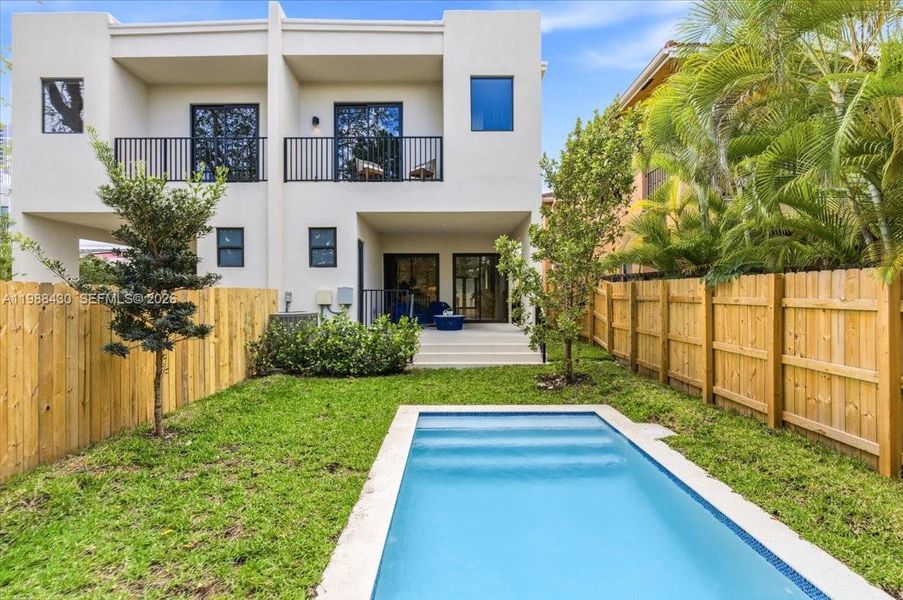 Exterior details and patio area of a home in , Miami (Image 2). Exterior details and patio area of a home in , Miami (Image 2).