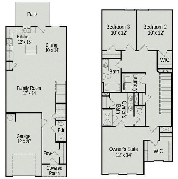 2D floor plan layout of this home in Ironhorse, Dickson, TN (Image 3).