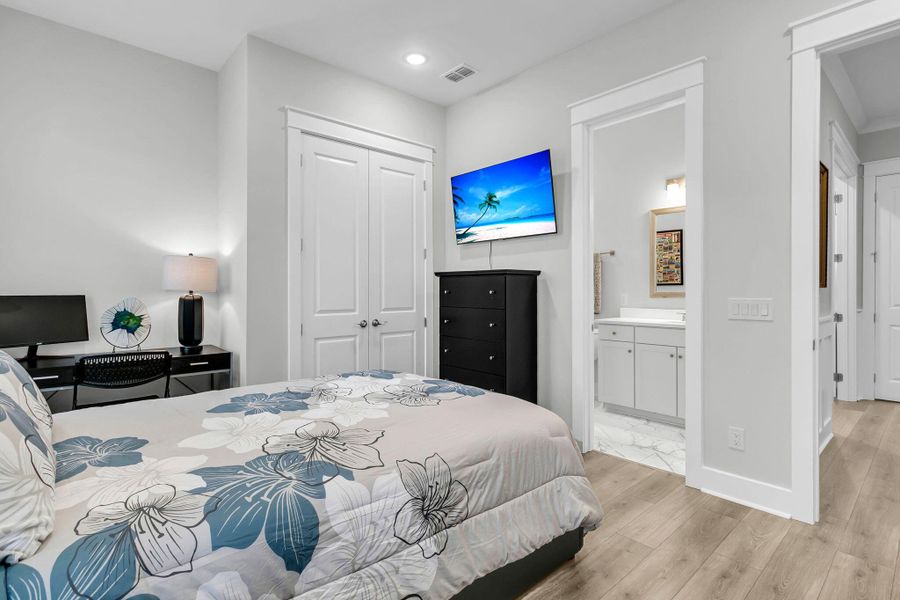 Furnished interior view inside a new home in K. Hovnanian's® Four Seasons at Lakes of Cane Bay, Summerville (Image 36).