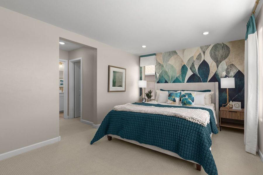 Representative furnished interior of a home built from the 1765 by KB Home in Enclaves at Tumamoc, Tucson (Image 9).