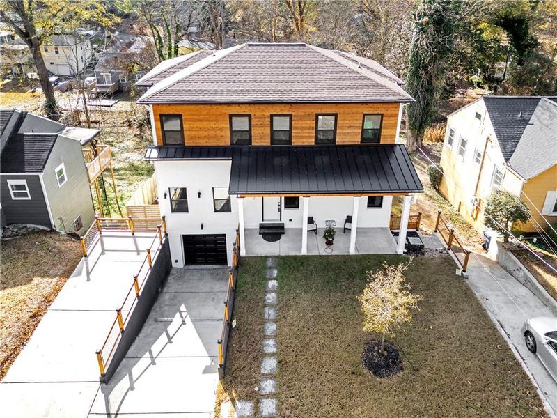 Exterior details and patio area of a home in , Atlanta (Image 29).
