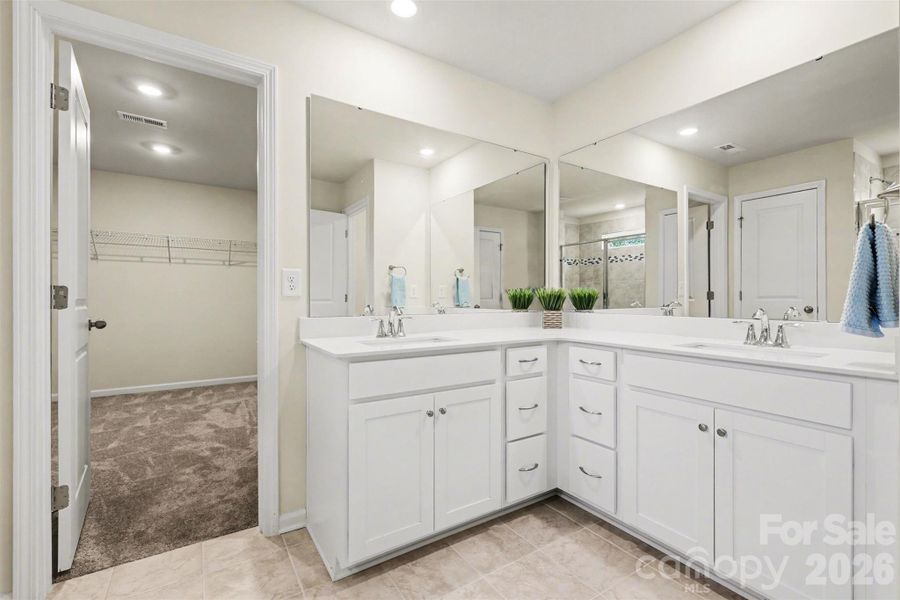 Second level- Primary suite double vanity