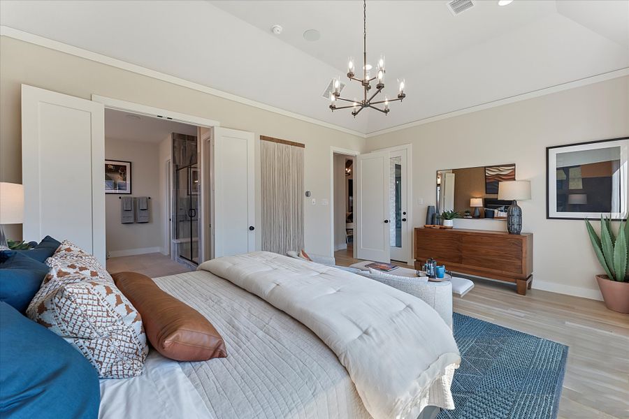 Furnished interior view inside a new home in Estates at Rockhill, Frisco (Image 13).