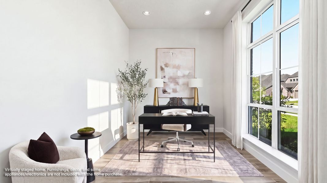 Furnished interior view inside a new home in Myrtle Creek, Waxahachie (Image 9).