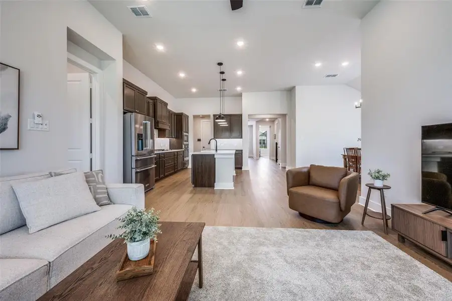 Furnished interior view inside a new home in , Little Elm (Image 8). Furnished interior view inside a new home in , Little Elm (Image 8).