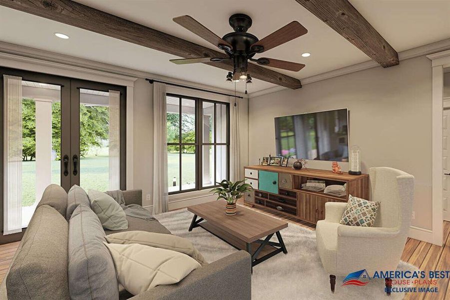 Furnished interior view inside a new home in Parallel Pastures, Poolville (Image 6).