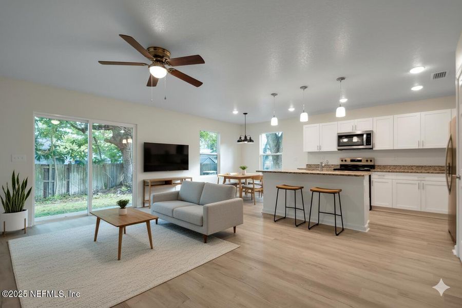 Furnished interior view inside a new home in , Jacksonville (Image 4). Furnished interior view inside a new home in , Jacksonville (Image 4).