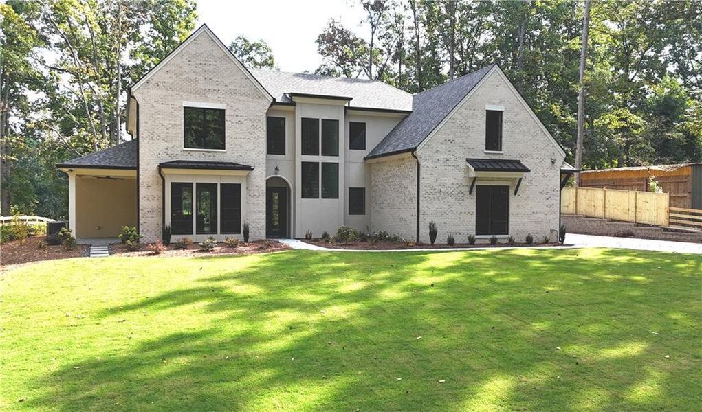 Front exterior of a new home in , Lawrenceville, GA, highlighting curb appeal (Image 30).