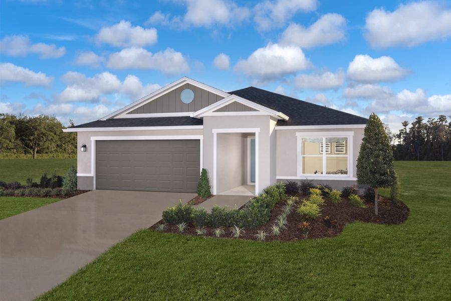 Representative exterior photo of a completed home built from the 1989 Modeled by KB Home in Oasis Reserve, Orlando, FL (Image 12).