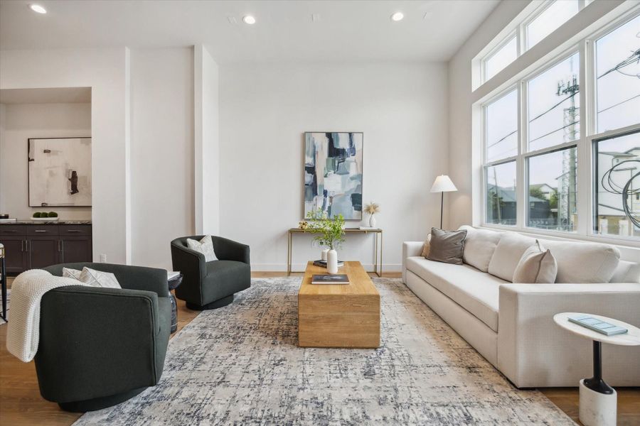 Furnished interior view inside a new home in Point East, Houston (Image 27).