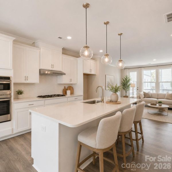 Furnished interior view inside a new home in , Charlotte (Image 10).