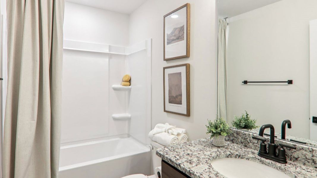 Furnished interior view inside a new home in Reserve at Tap Root Farms, Fletcher (Image 28).