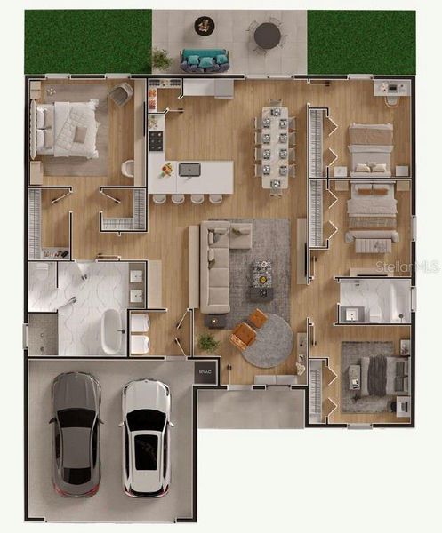 2D floor plan layout of this home in , Citrus Springs, FL (Image 5).