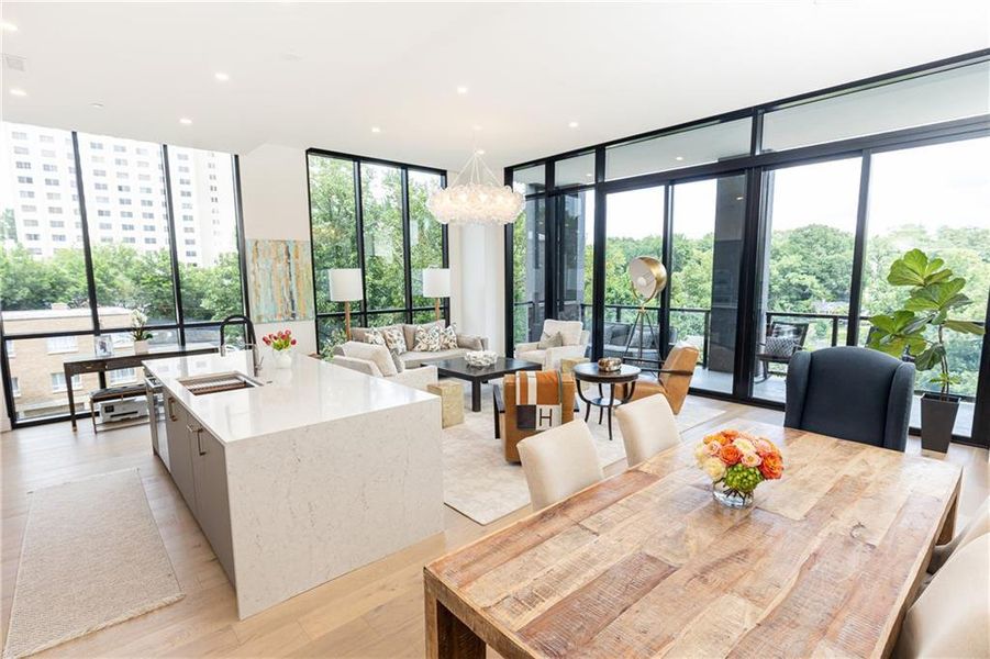Furnished interior view inside a new home in , Atlanta (Image 20).