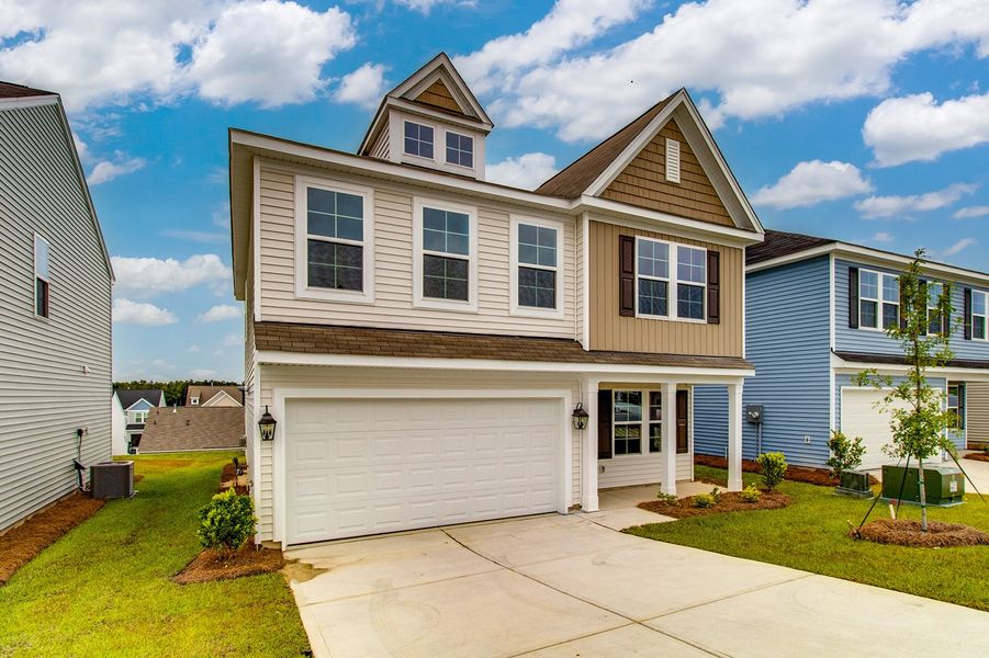 Front exterior of a new home in Ellington, Elgin, SC, highlighting curb appeal (Image 20).